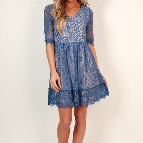 Final drop! Blue Lace Open Back π | M/L | - Picture 2 of 8